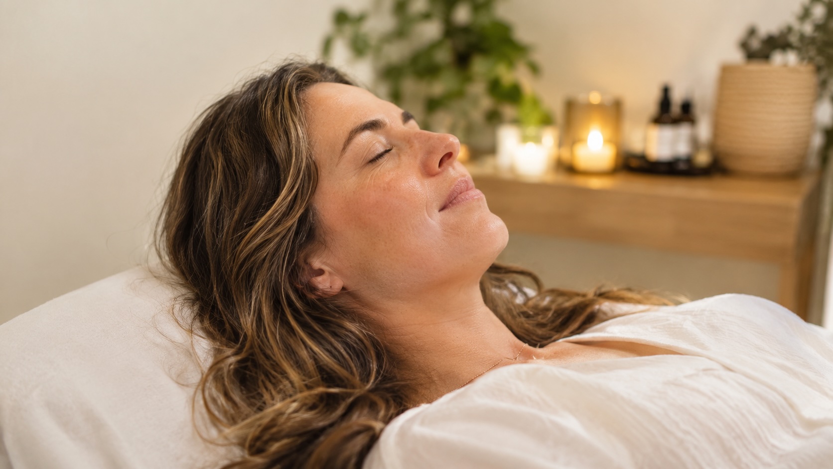 Patient receiving acupuncture for anxiety in San Diego at Calm's Kearny Mesa clinic